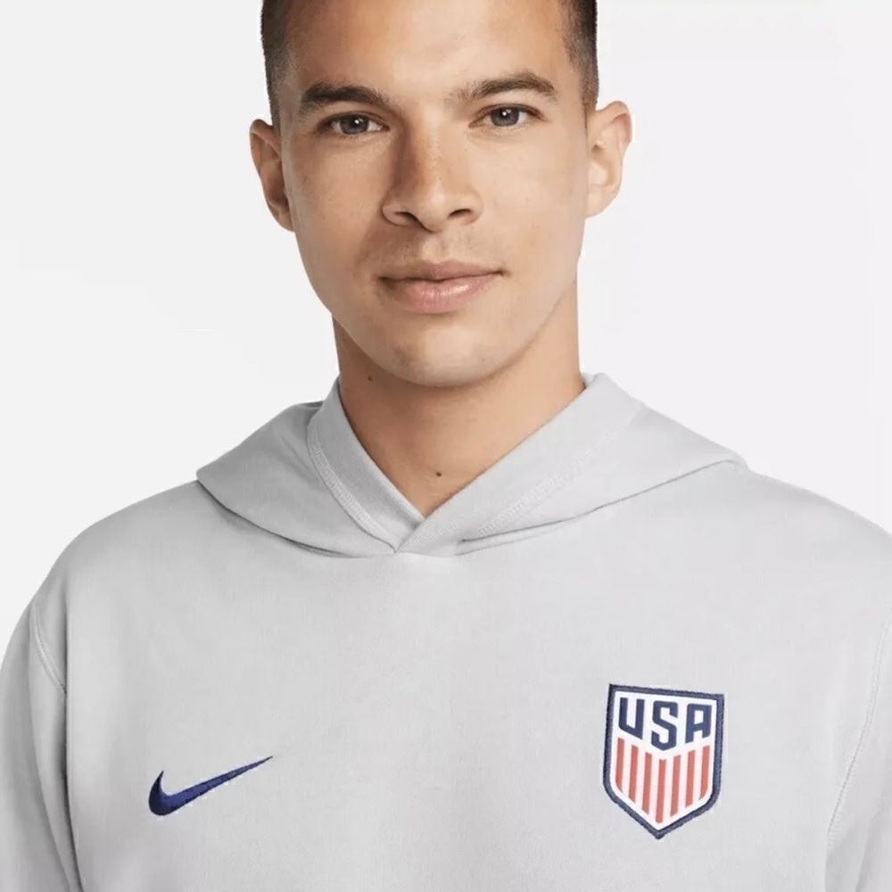Nike NEW Team USA MNT Soccer Soft Fleece Travel Hoodie Hooded Sweater Sweatshirt - Picture 2 of 8